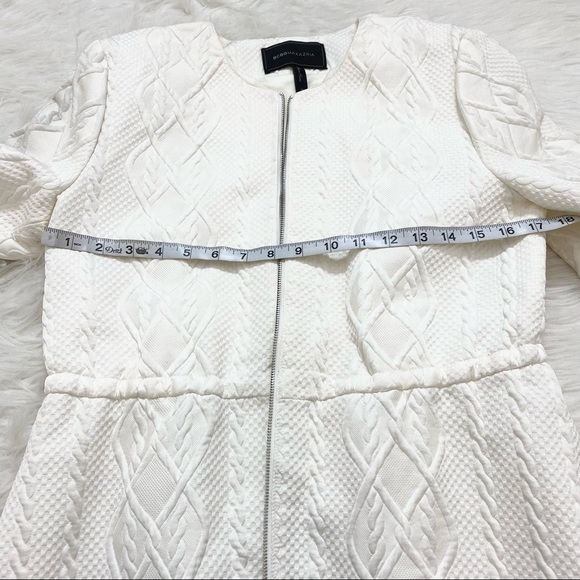 BCBGMAXAZRIA Cream Textured Coat - Picture 3 of 7